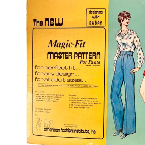 Vintage 1976 Magic-Fit Master Pattern For Pants By American Fashion Institute - Picture 3 of 8